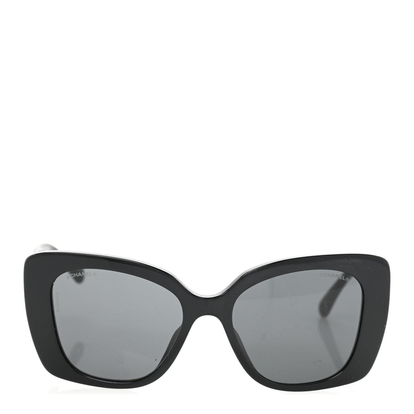 Chanel Acetate Strass Square Sunglasses 5422-B-A Black White