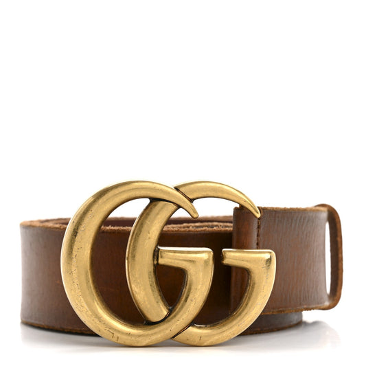 Gucci Faded Calfskin Double G 40mm Belt 90 36 Cuir