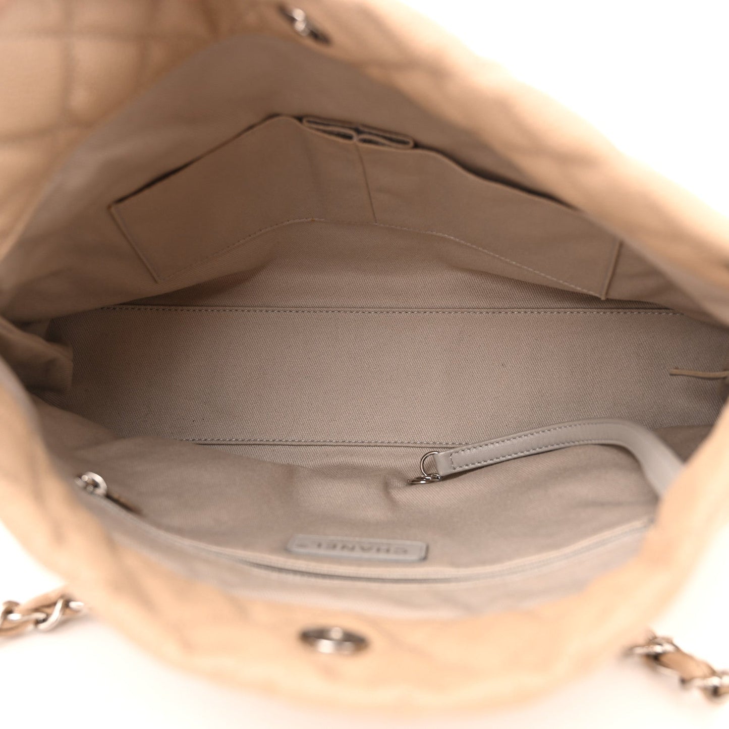 Chanel Caviar Quilted Easy Zip Tote Beige Clair