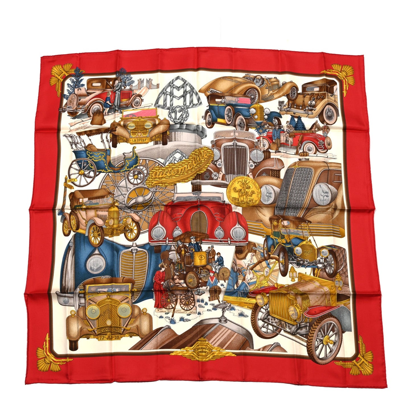 Hermes Silk Automobile Scarf 90