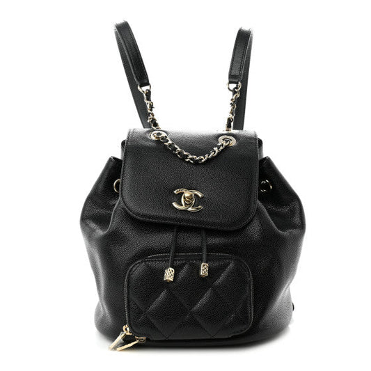 Chanel Caviar Quilted Mini Business Affinity Backpack  Black