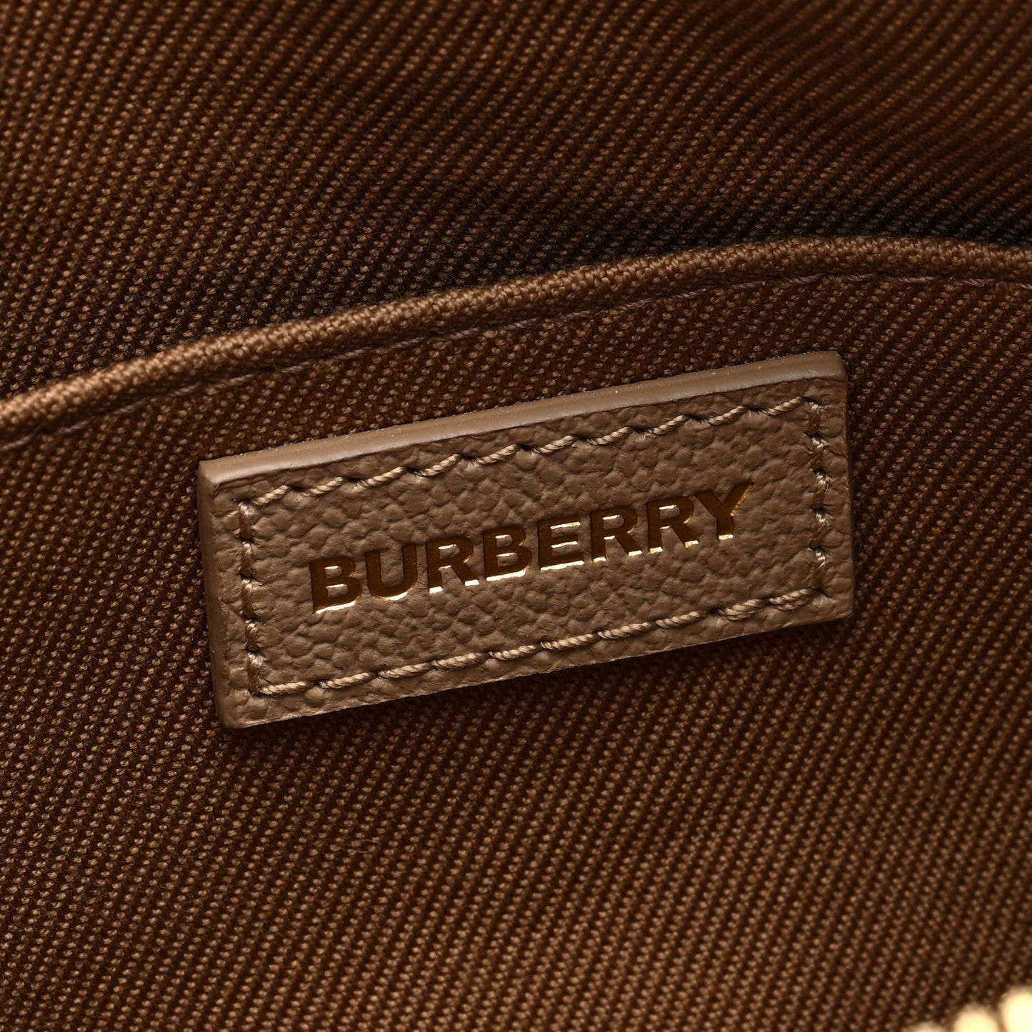 Burberry Calfskin House Check Medium Camera Bag Chestnut Beige