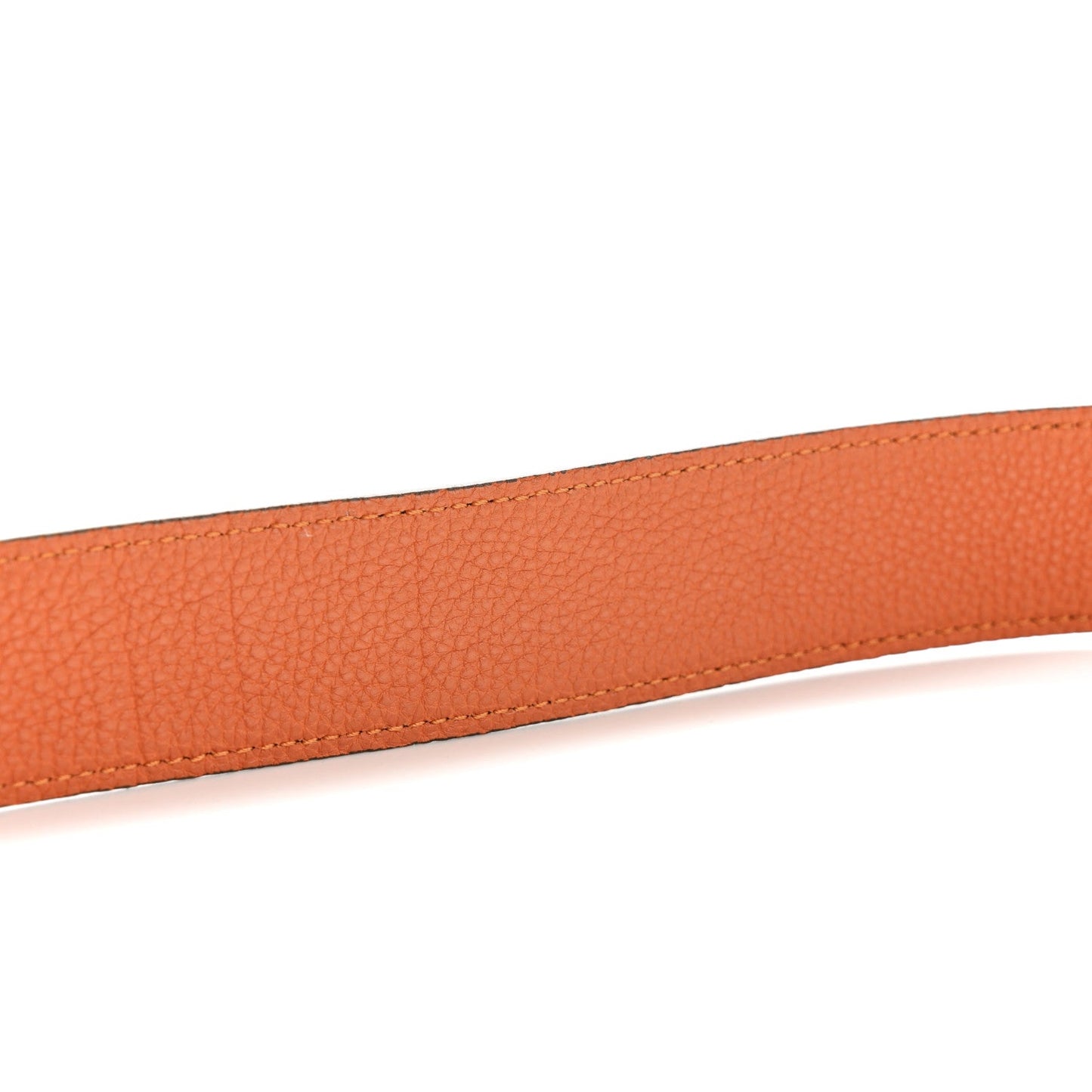 Hermes Box Togo 32mm H Belt 80 32 Black Orange