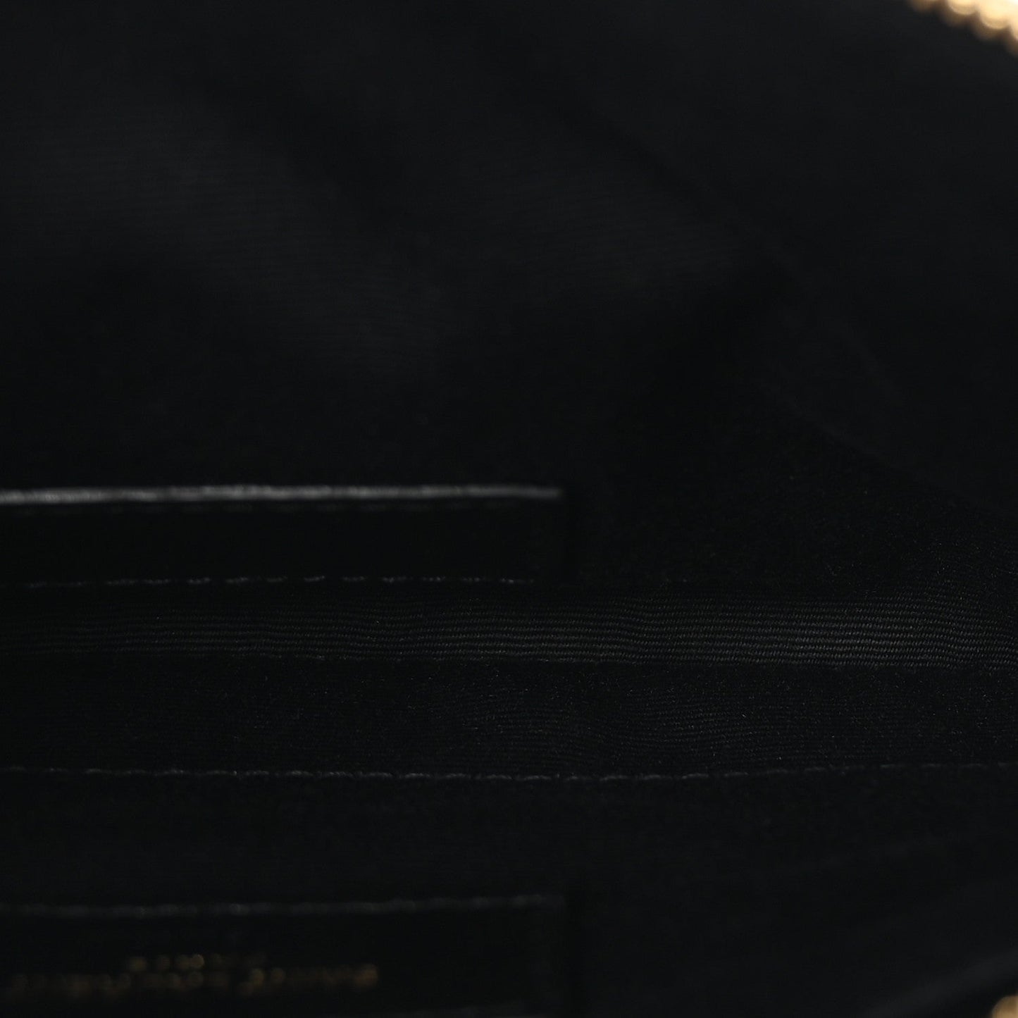 Saint Laurent Grain De Poudre Chevron Monogram Large Bill Pouch Black