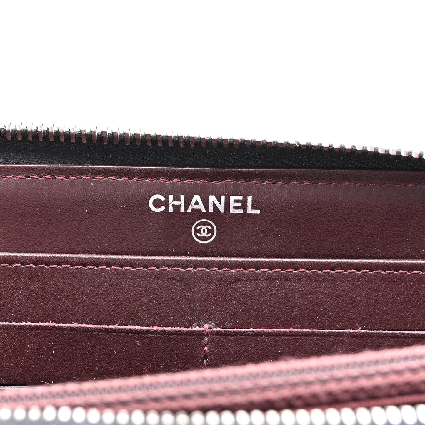 Chanel Caviar Quilted Large Gusset Zip Around Wallet Black