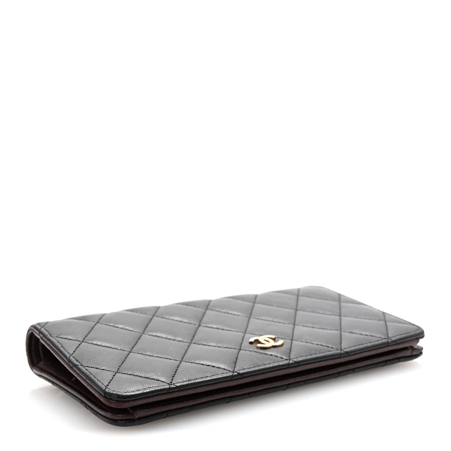 Chanel Lambskin Quilted Yen Wallet Black