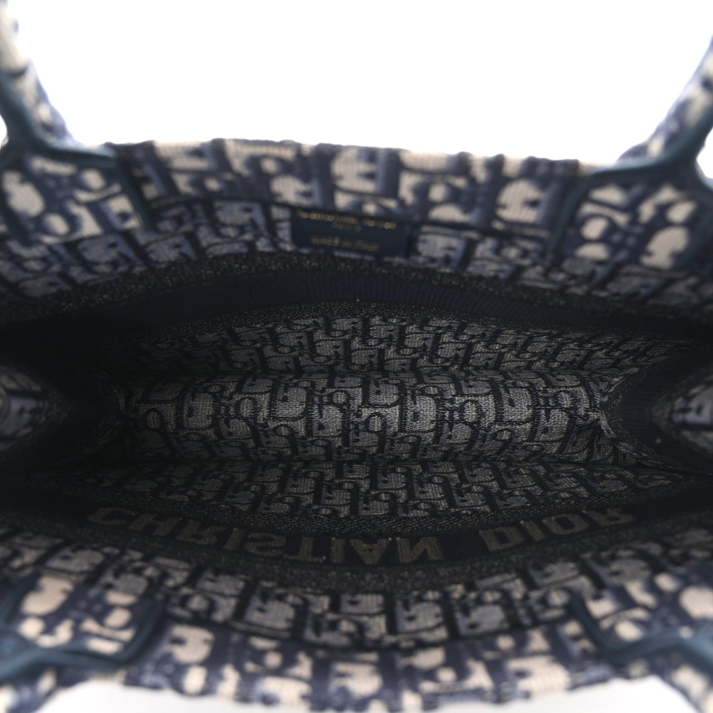 Christian Dior Oblique Medium Book Tote Blue Multicolor