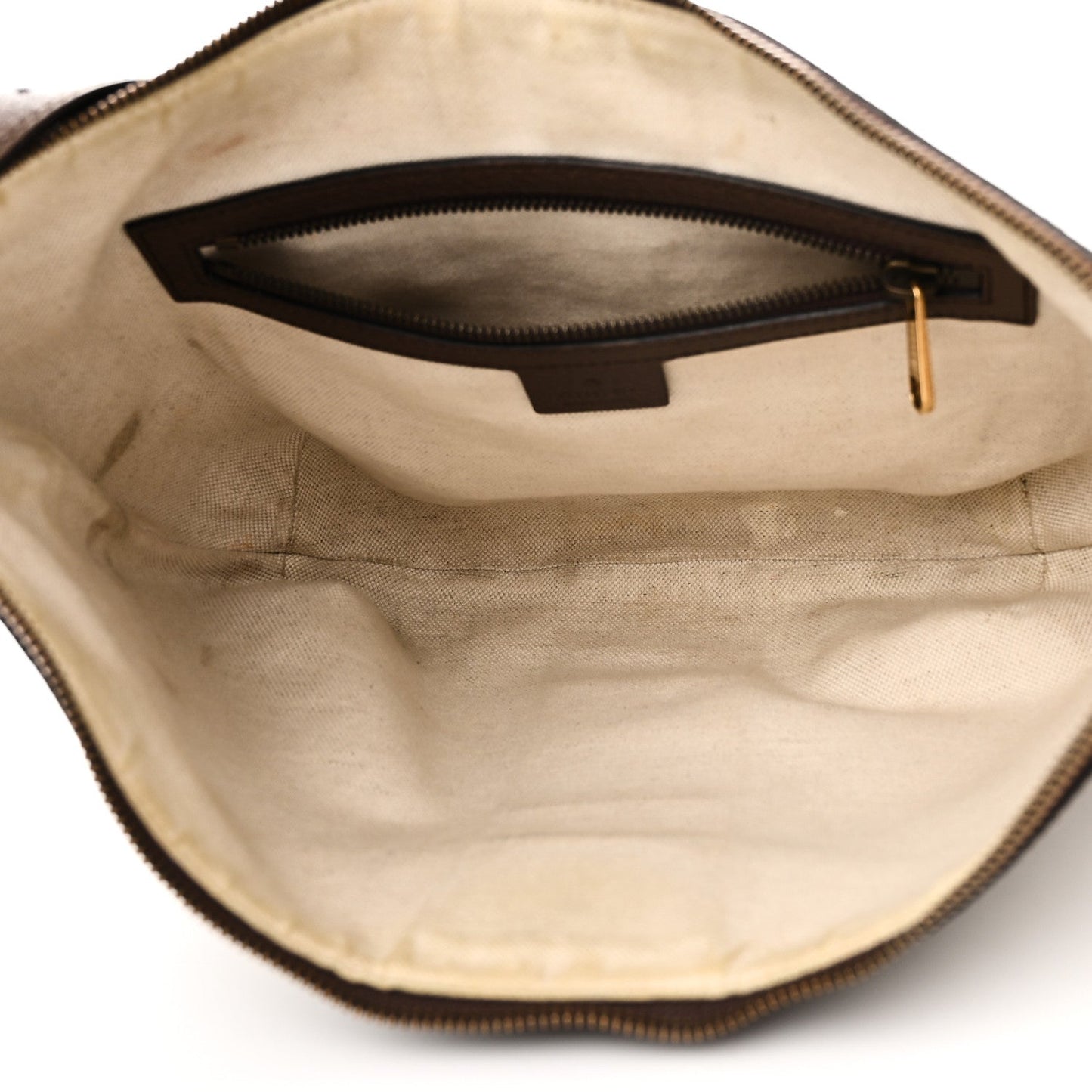 Gucci GG Supreme Monogram Web Small Ophidia Half Moon Hobo Brown