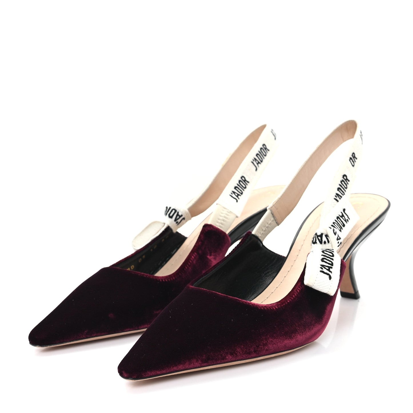 Christian Dior Velvet Ribbon J'Adior Slingback 65mm Pumps 39 Deep Amaranth