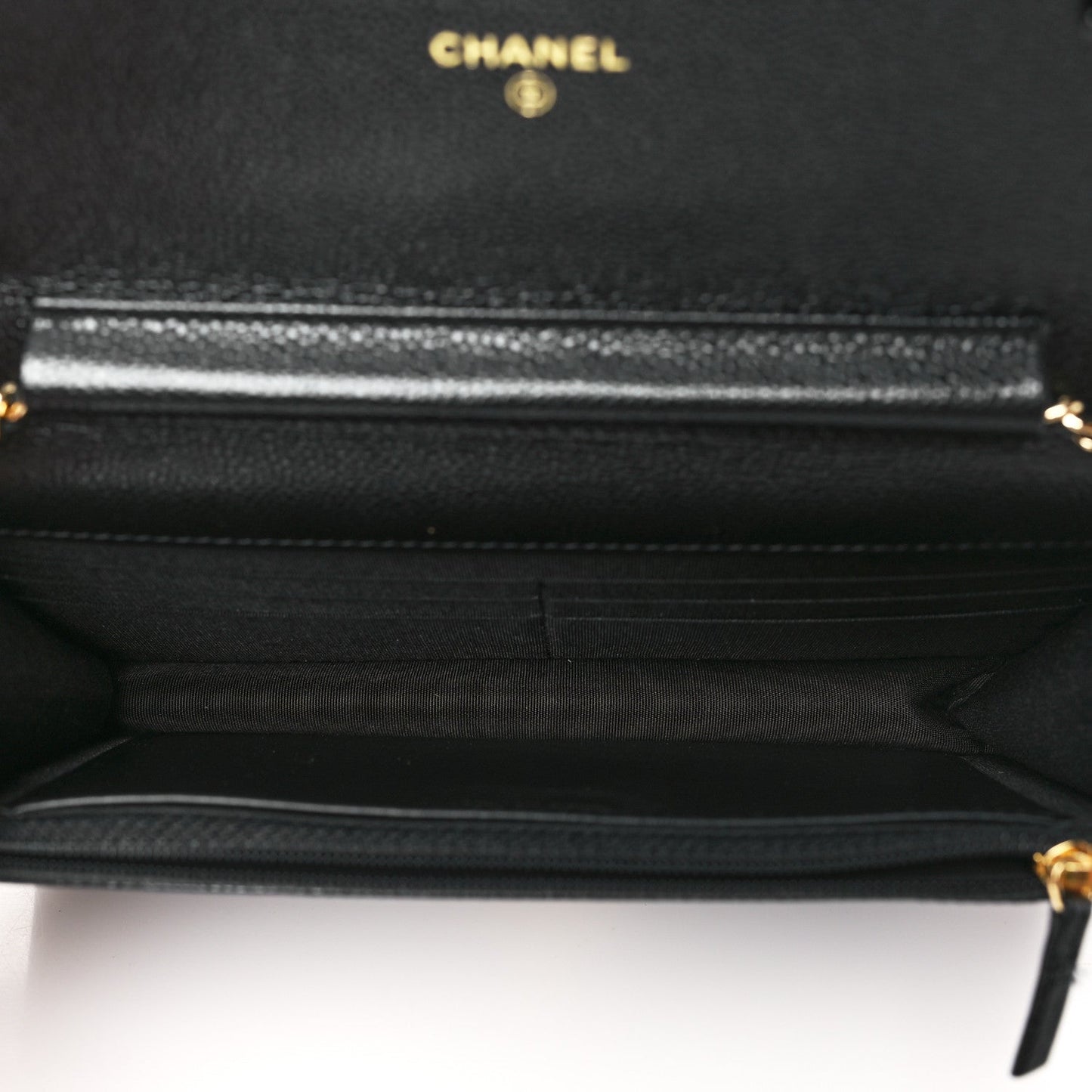 Chanel Caviar Quilted Miss Coco Wallet On Chain WOC Black
