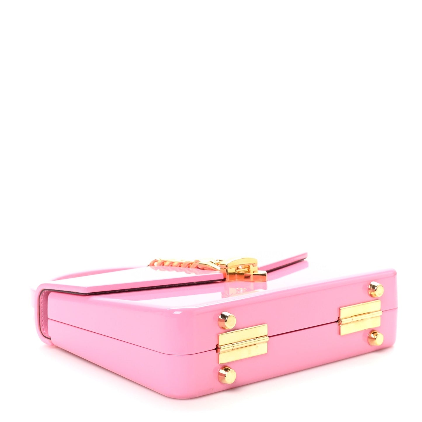 Gucci Plexiglass Mini Sylvie 1969 Top Handle Bag Pink