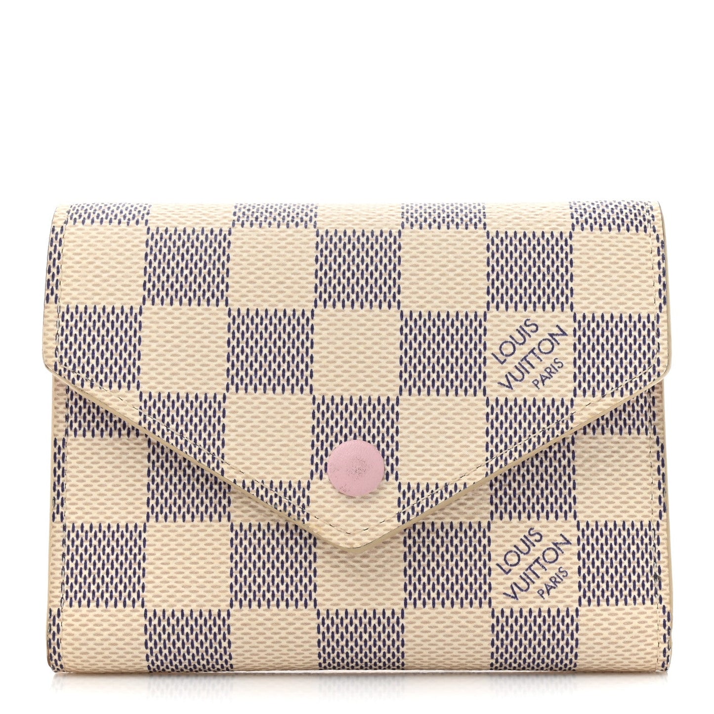 Louis Vuitton Damier Azur Victorine Wallet Rose Ballerine