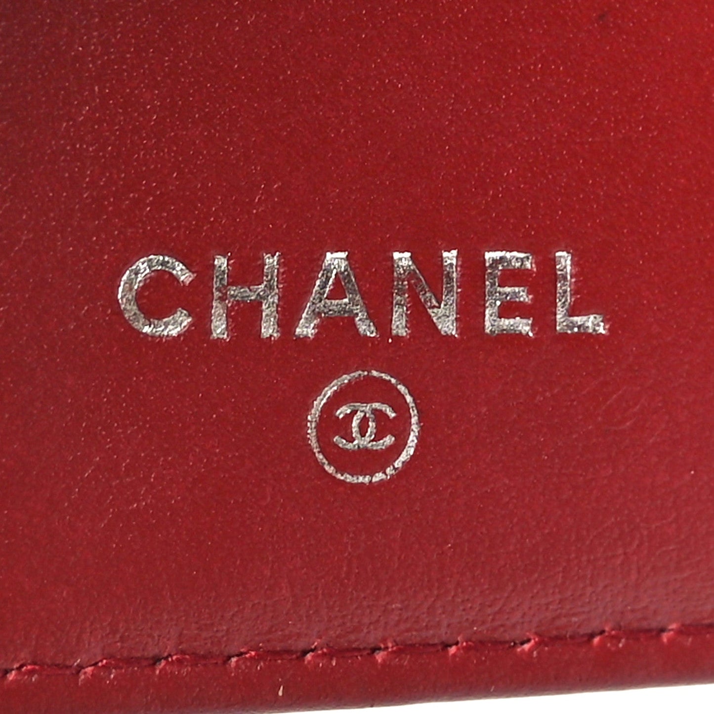 Chanel Caviar Chevron Quilted Boy Flap Wallet Red