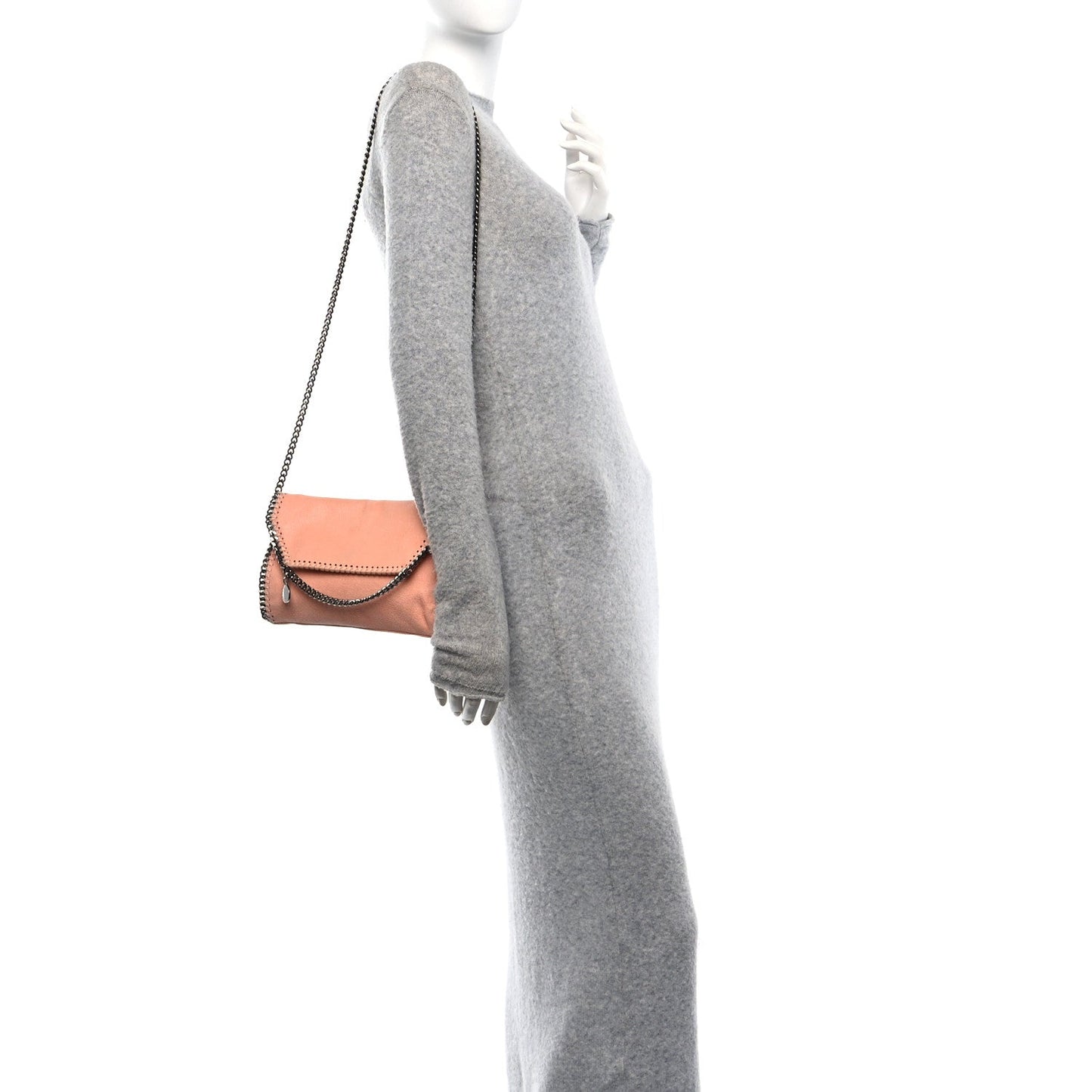Stella McCartney Shaggy Deer Mini Falabella Crossbody Bag Pink