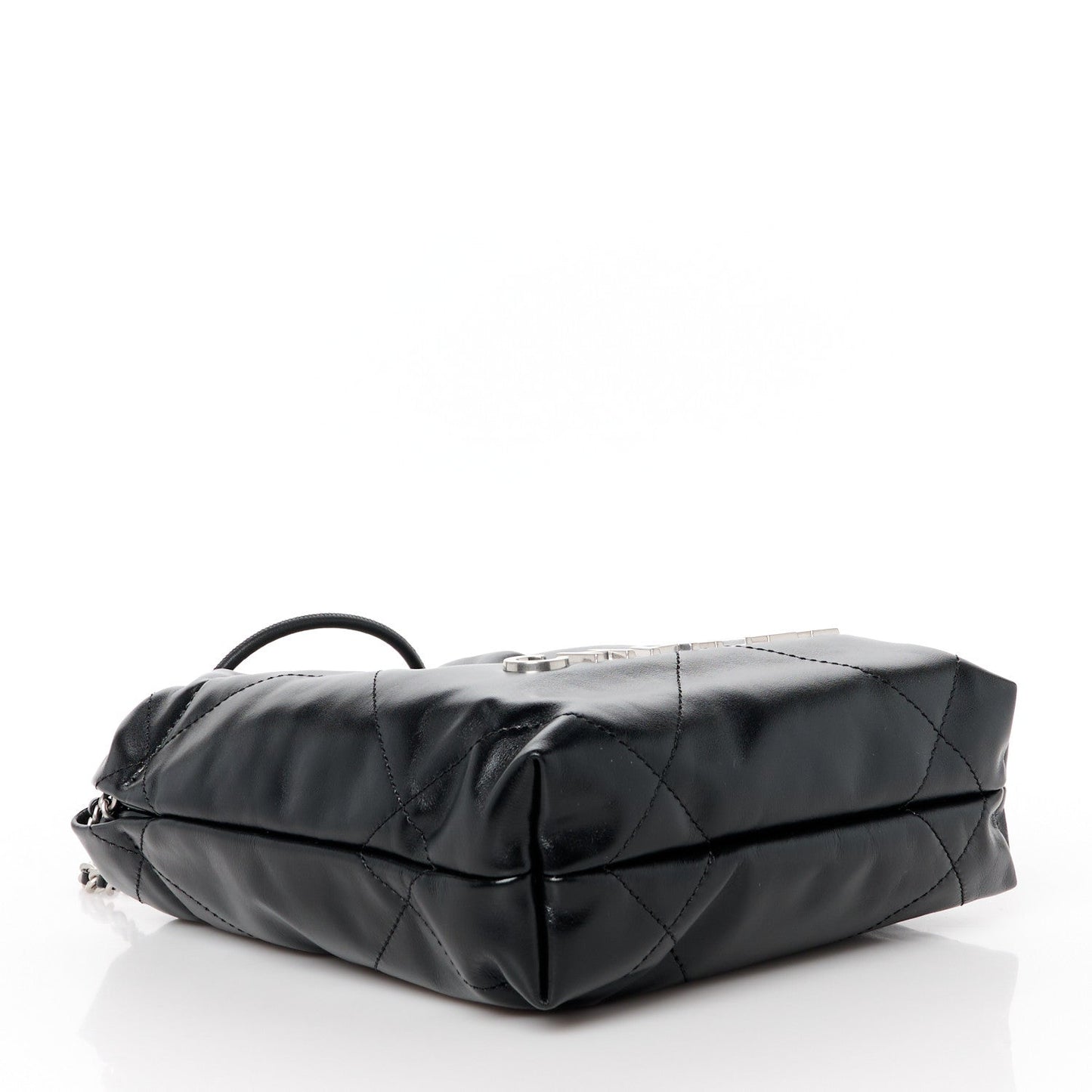 Chanel Shiny Calfskin Quilted Mini 22 Black