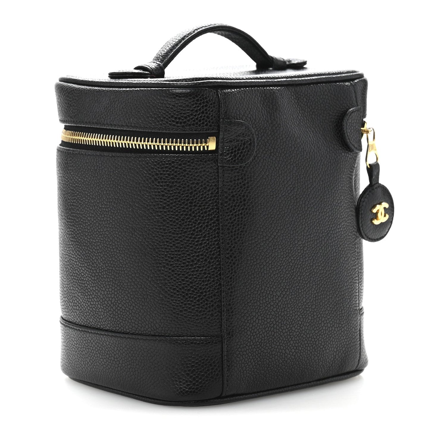 Chanel Caviar Vanity Cosmetic Case Black