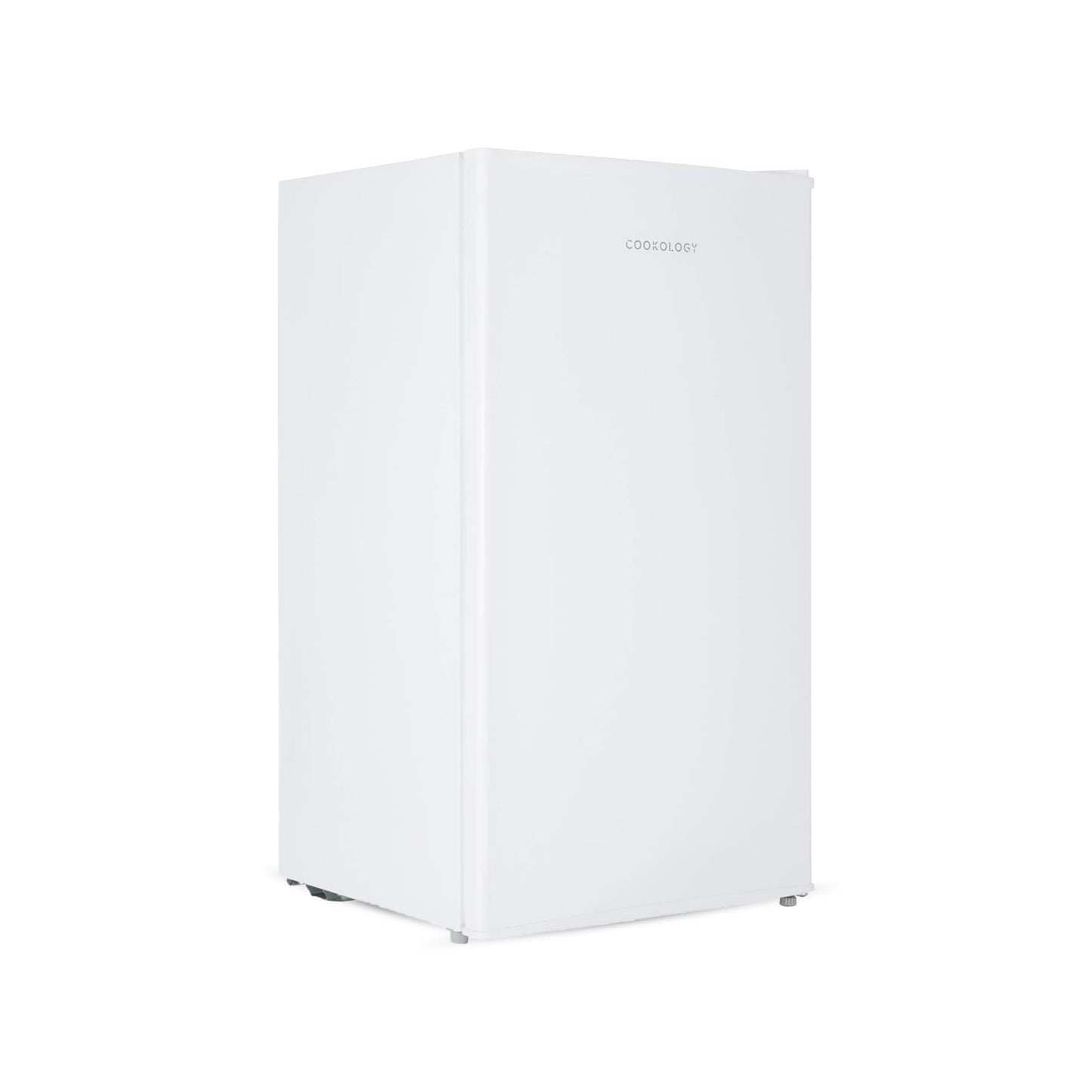 Cookology 93L Freestanding Under Counter Fridge with Chiller Box - Adjustable Temperature Control & Legs - White