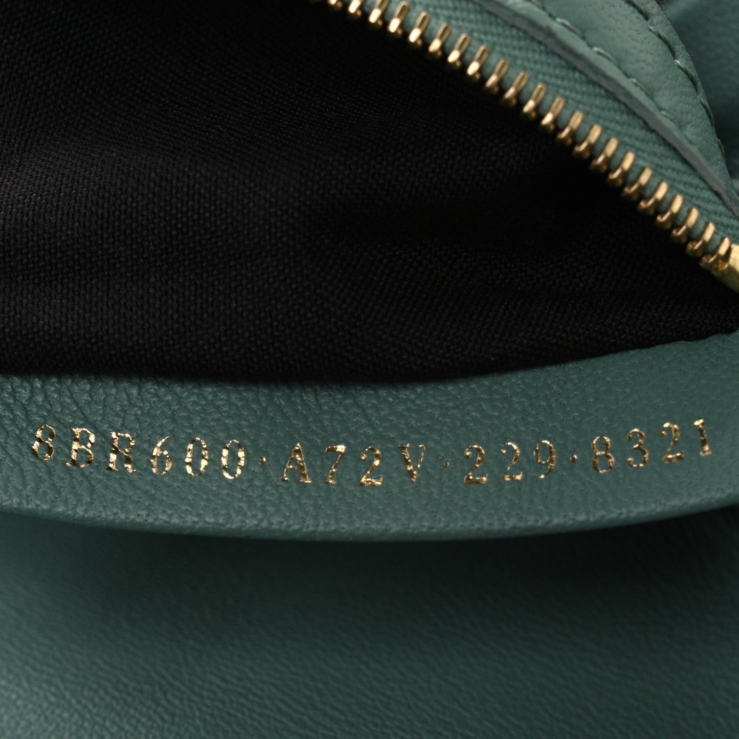 Fendi Nappa FF 1974 Embossed Baguette Menta