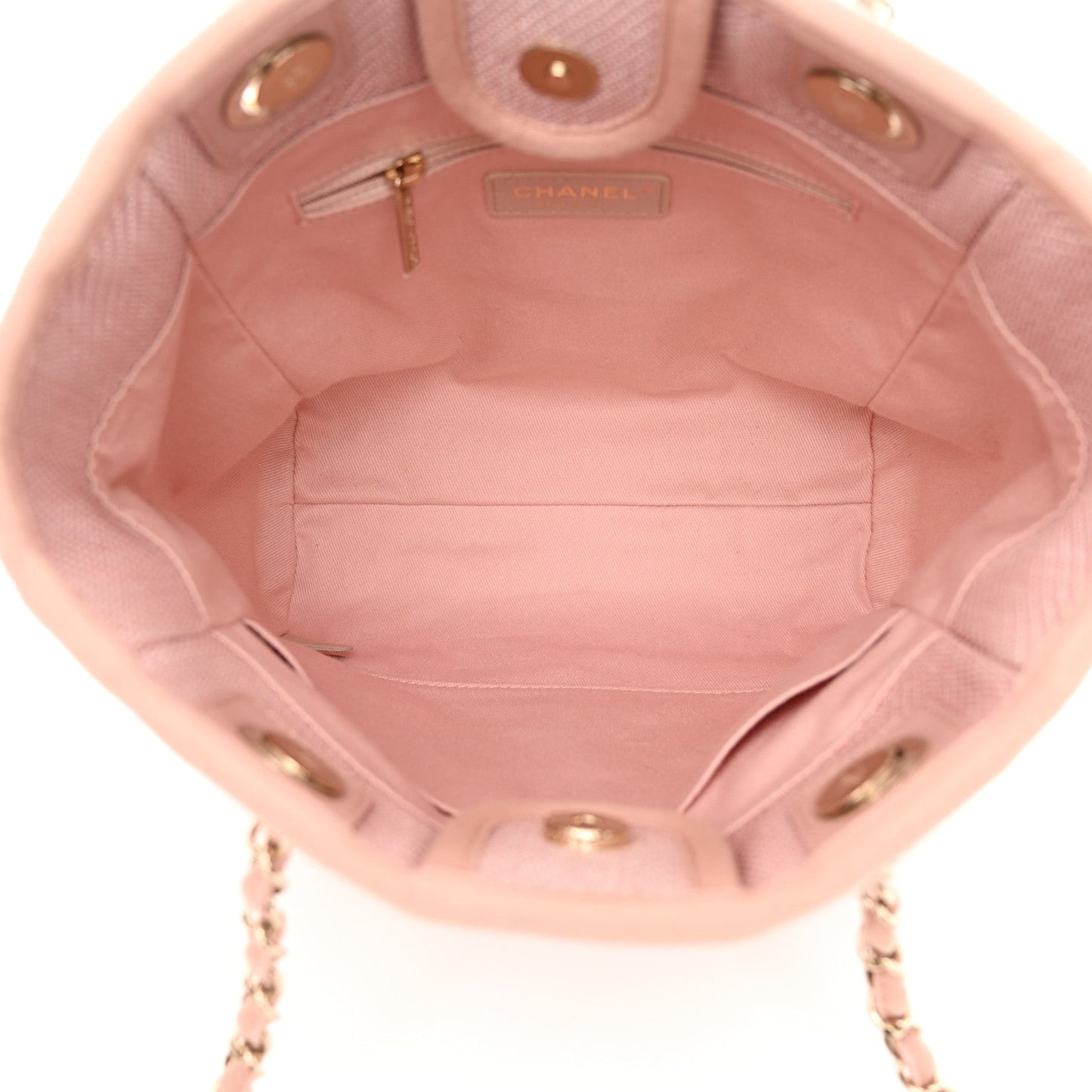 Chanel Mixed Fibers Calfskin Mini Deauville Tote Rose Pink