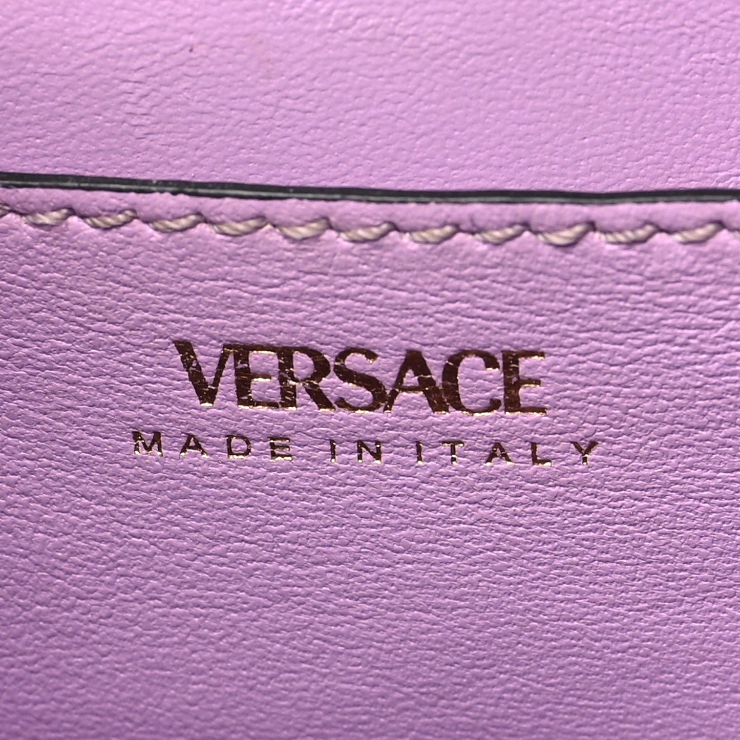 Versace Calfskin Medusa Small Top Handle Handbag Fuxia Light Pink