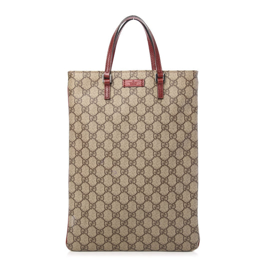 Gucci GG Plus Monogram Vertical Tote Red
