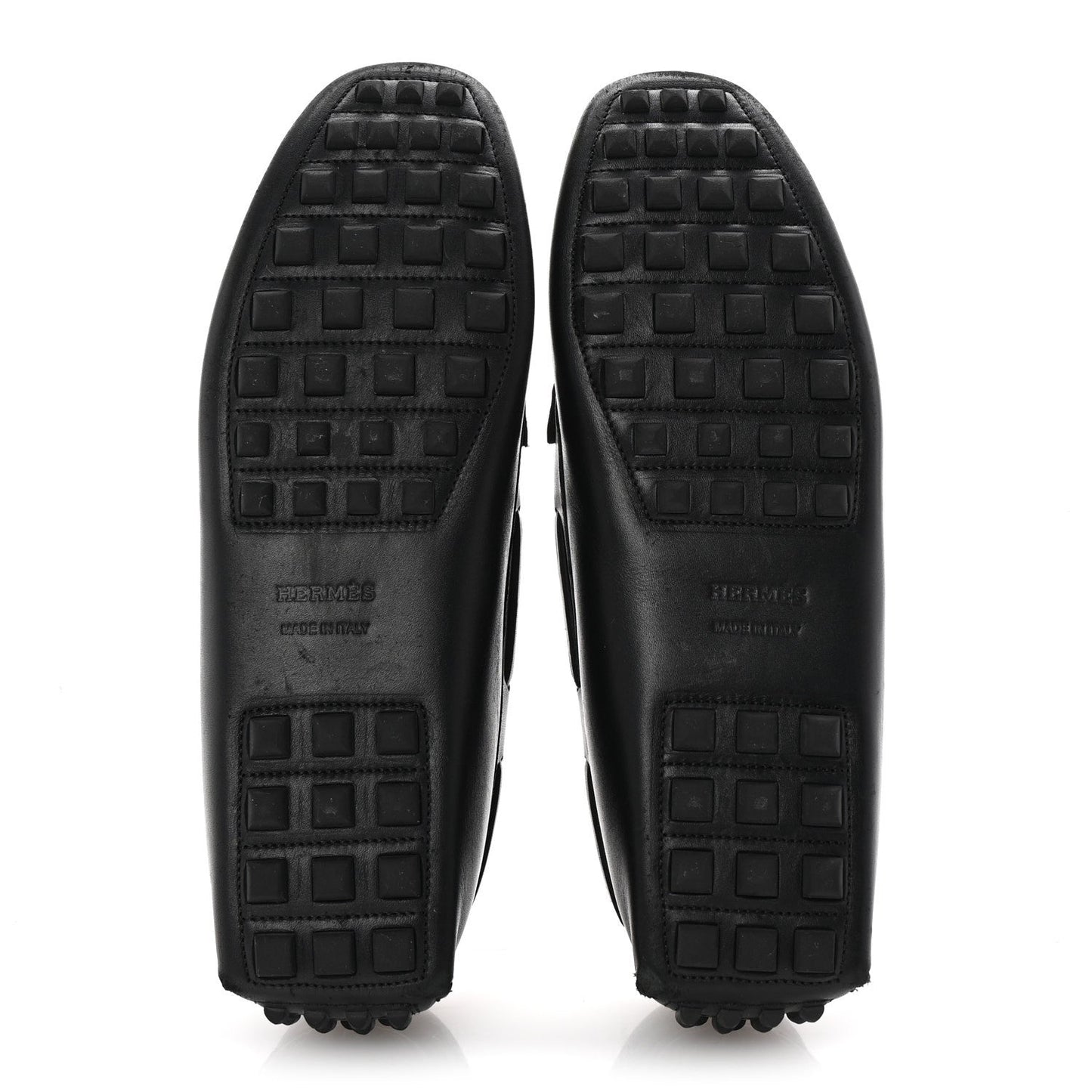 Hermes Supple Calfskin Mens Irving Driving Moccasin Loafers 37 Black