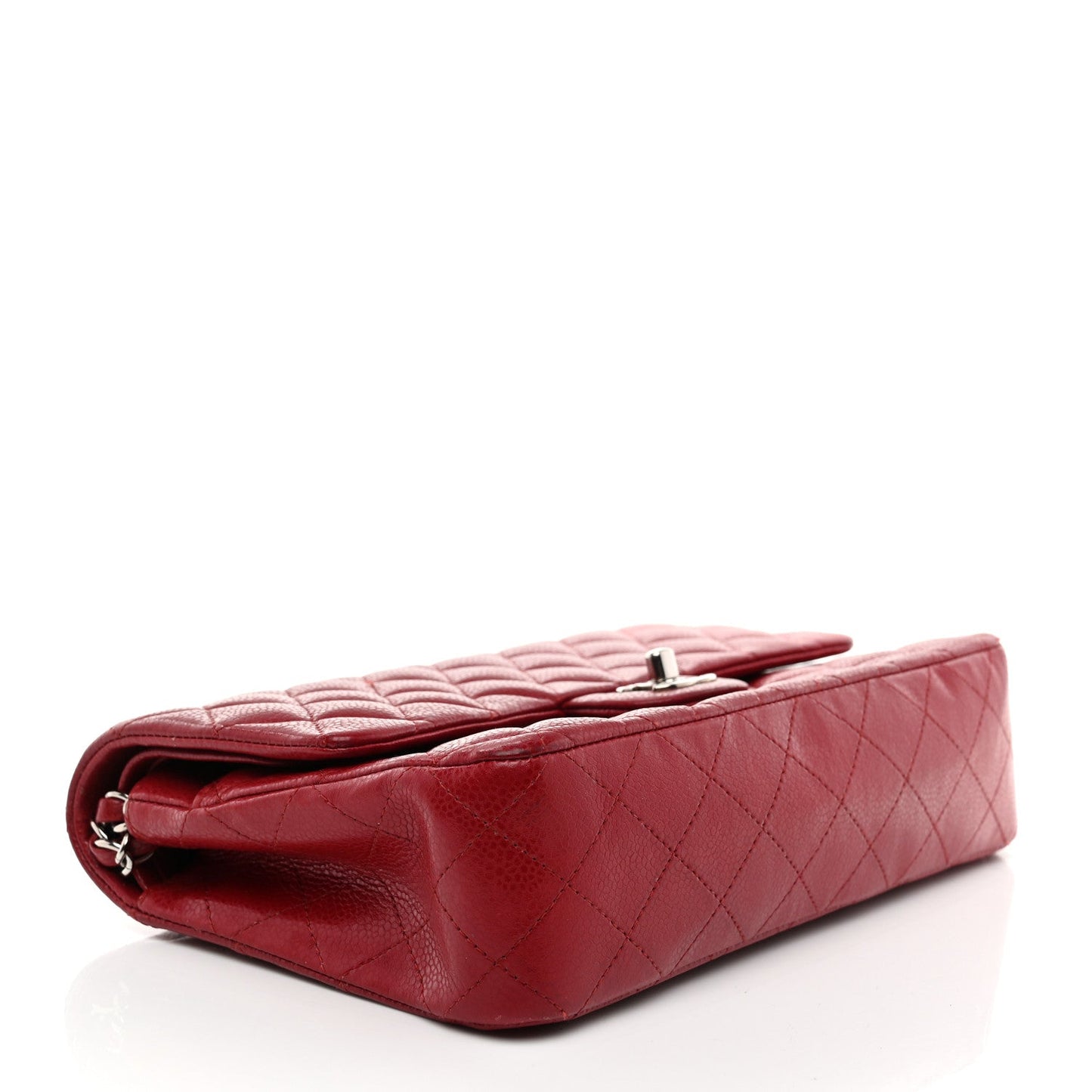 Chanel Caviar Quilted Medium Double Flap Red