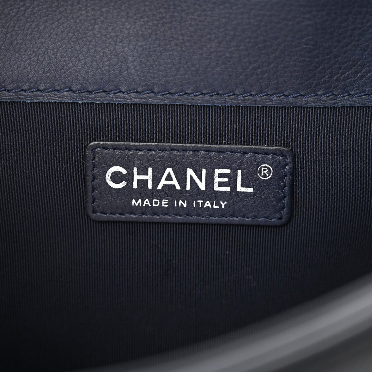 Chanel Calfskin New Medium Boy Reverso Flap Navy