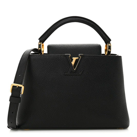 Louis Vuitton Taurillon Capucines BB Black