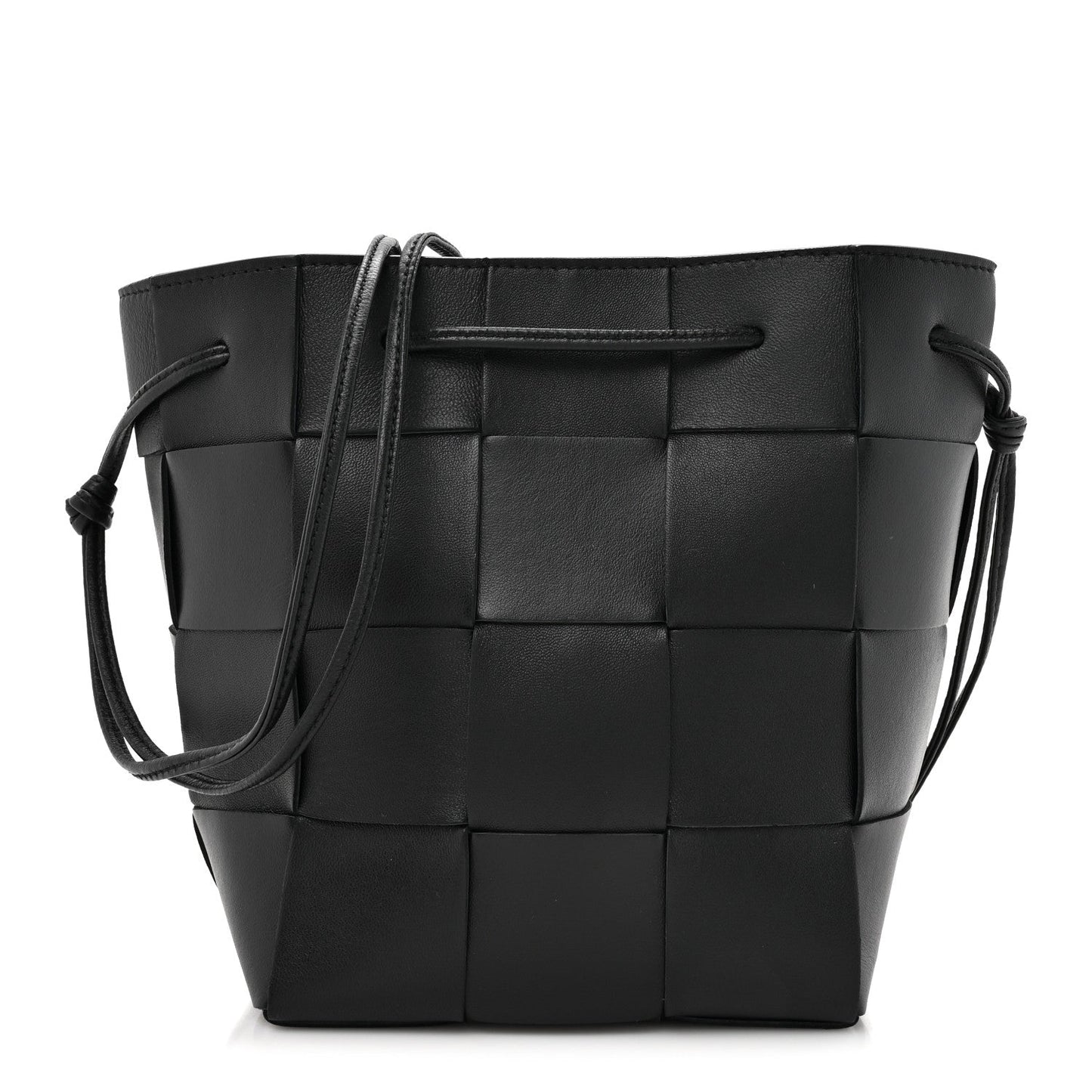 Bottega Veneta Nappa Maxi Intrecciato Cassette Bucket Bag Black