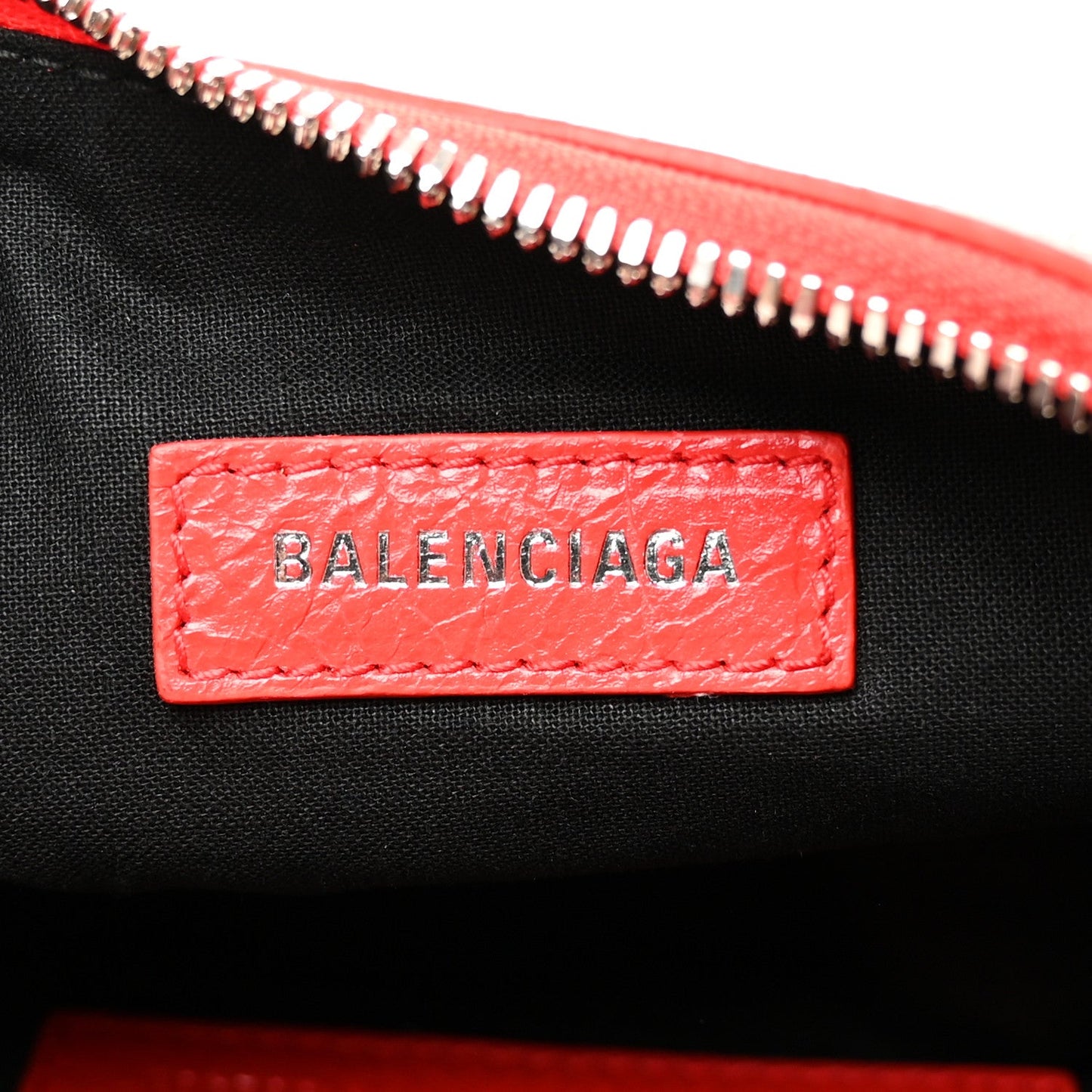 Balenciaga Agneau Arena Le Cagole Shoulder Bag XS Tomato Red