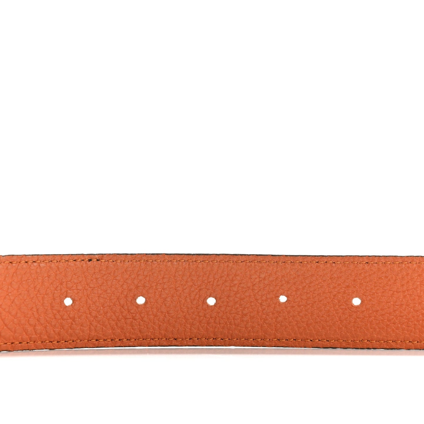 Hermes Box Togo 32mm H Belt 80 32 Black Orange