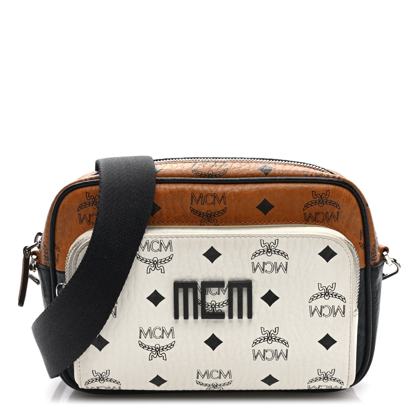 MCM MCM Visetos Mix Small Klassik Crossbody White