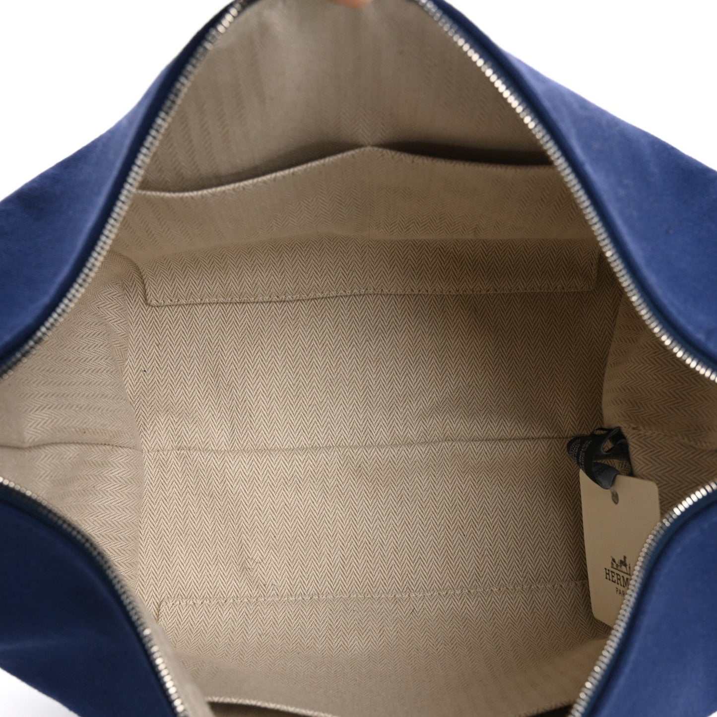 Hermes Canvas Large Bride-A-Brac Pouch Marine