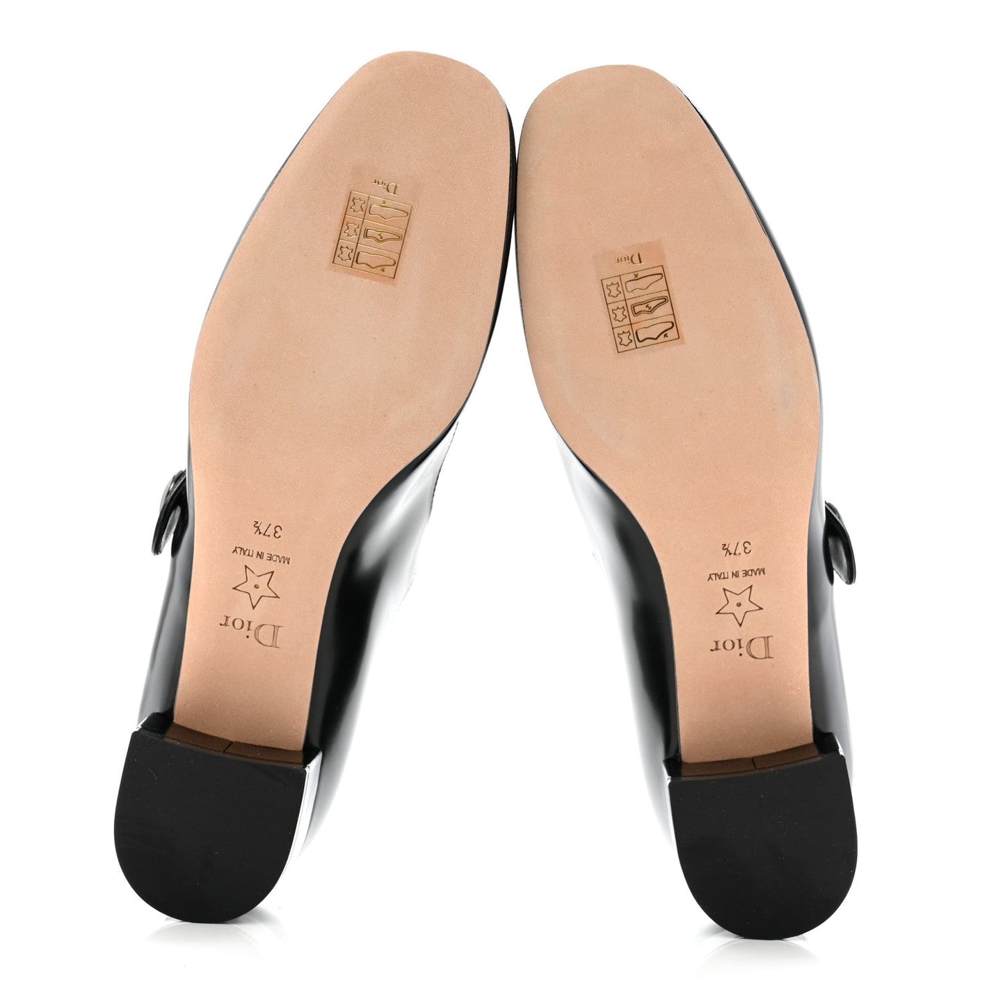 Christian Dior Brushed Calfskin Uniform 30mm Pumps 37.5 Black