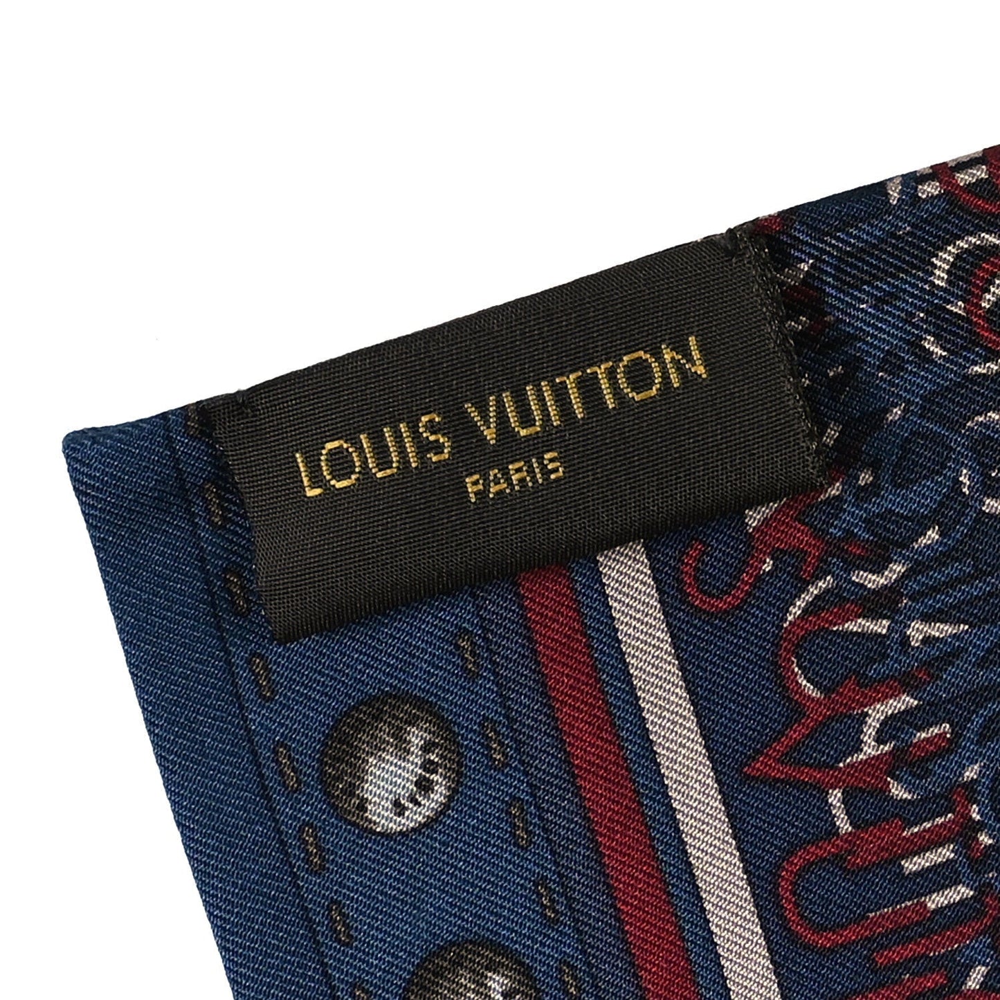 Louis Vuitton Silk Monogram Map Bandeau Petrole Blue