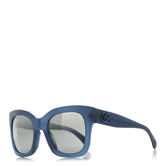 Chanel Acetate Mirror CC Square Fall Sunglasses 5357-A Blue