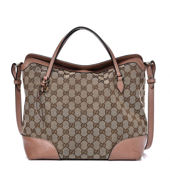 Gucci Monogram Medium Bree Foldover Tote Beige Soft Pink