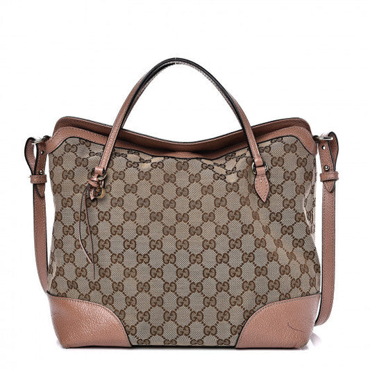Gucci Monogram Medium Bree Foldover Tote Beige Soft Pink