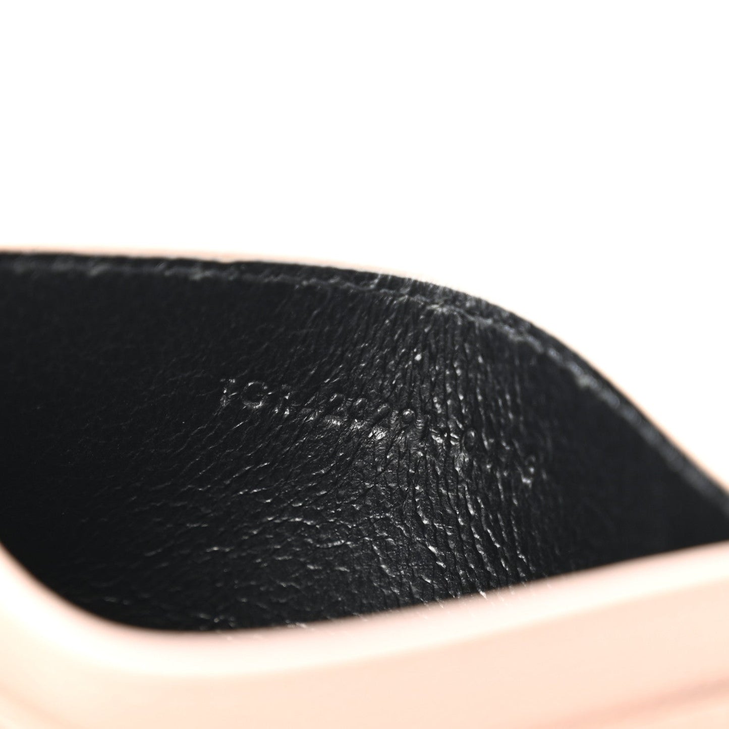 Saint Laurent Grain De Poudre Matelasse Chevron Monogram Credit Card Case Pale Pink