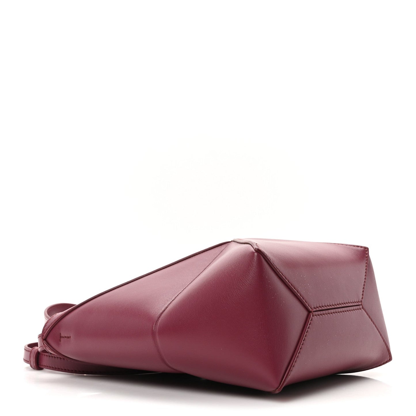 Loewe Shiny Calfskin Mini Puzzle Fold Tote Crimson