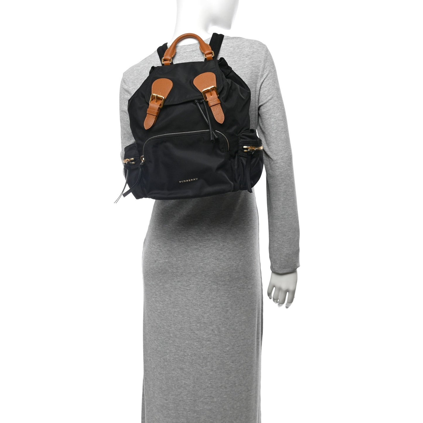 Burberry Nylon Medium Rucksack Backpack Black
