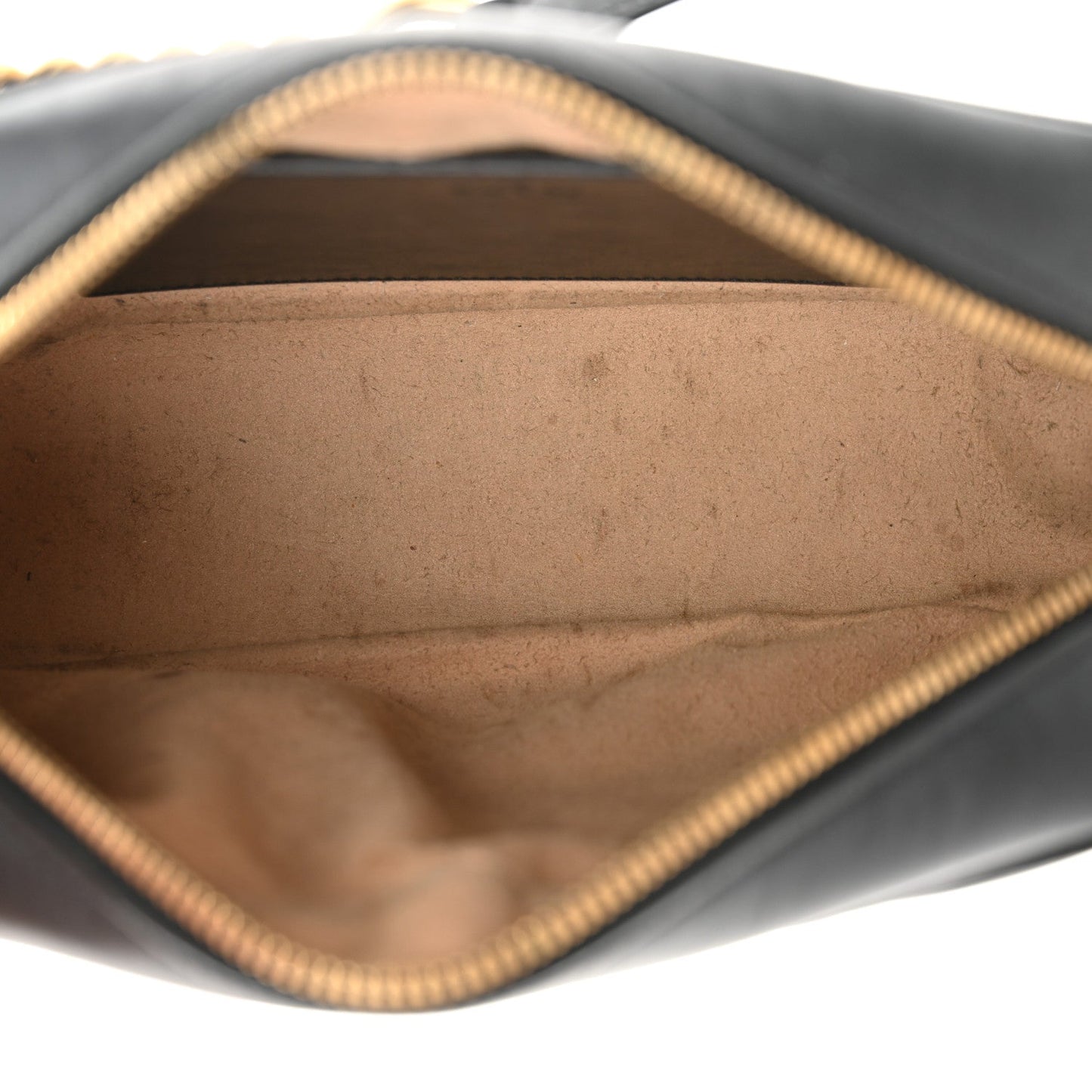 Gucci Calfskin Matelasse Small GG Marmont Chain Shoulder Bag Black