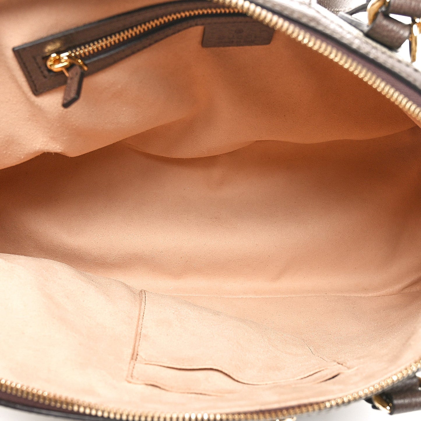 Gucci GG Supreme Monogram Web Medium Ophidia Top Handle Dome Bag Brown