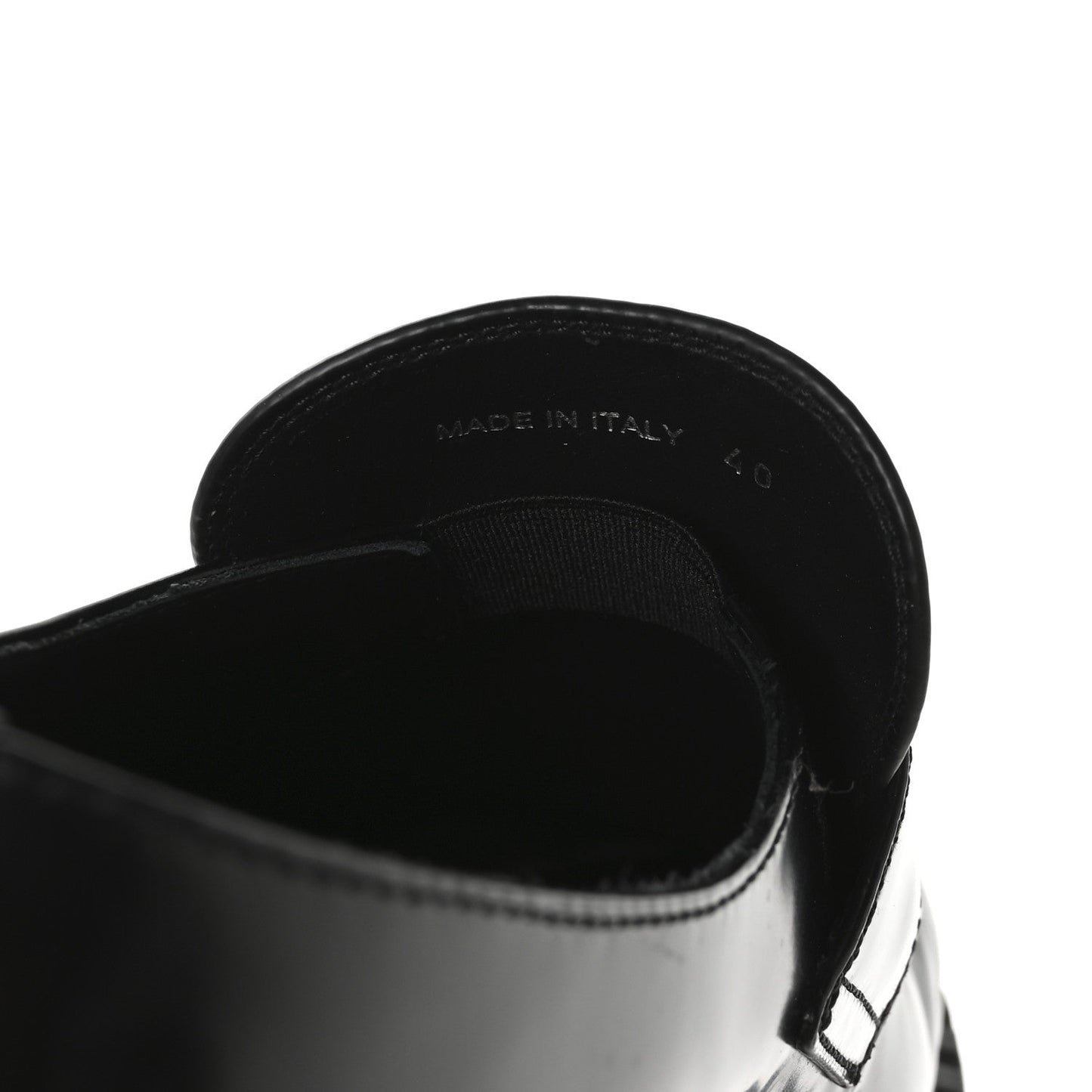 Prada Spazzolato Metal Triangle Logo 50mm Loafers 40 Black