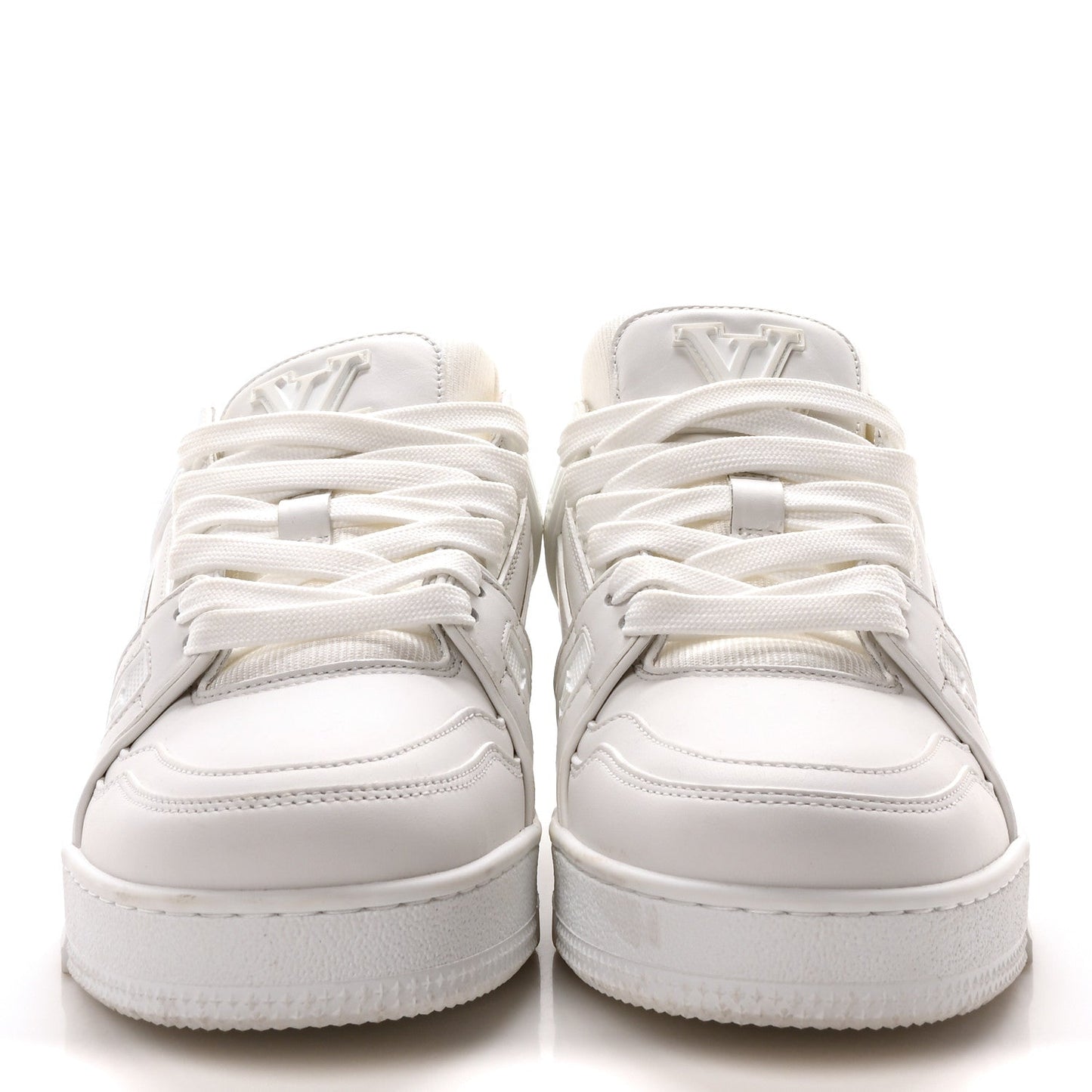 Louis Vuitton Calfskin Womens LV Trainer Sneakers White