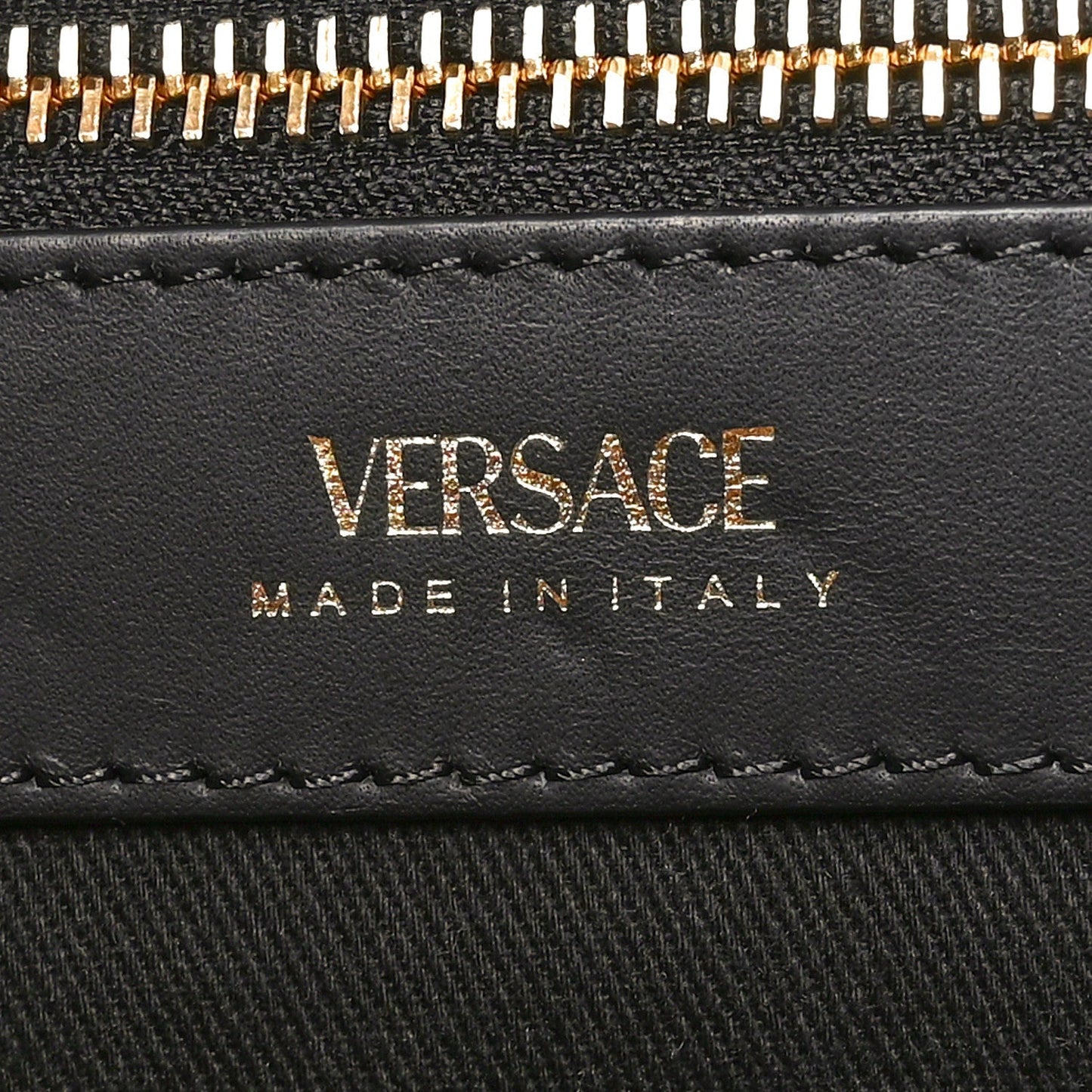 Versace Canvas Baroque Print Medusa Large Tote Black