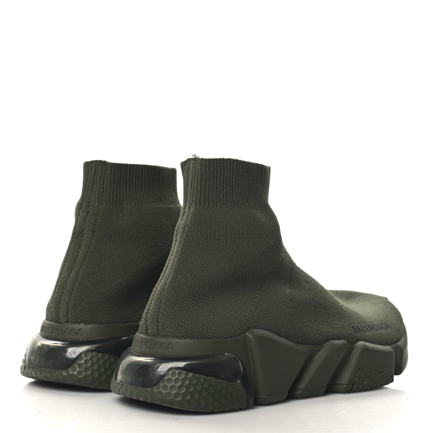 Balenciaga Technical 3D Recycled Knit Womens Speed 2.0 Sneakers 36 Green