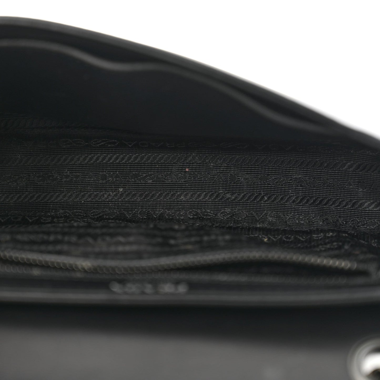 Prada Glace Calfskin Studded Crossbody White Black