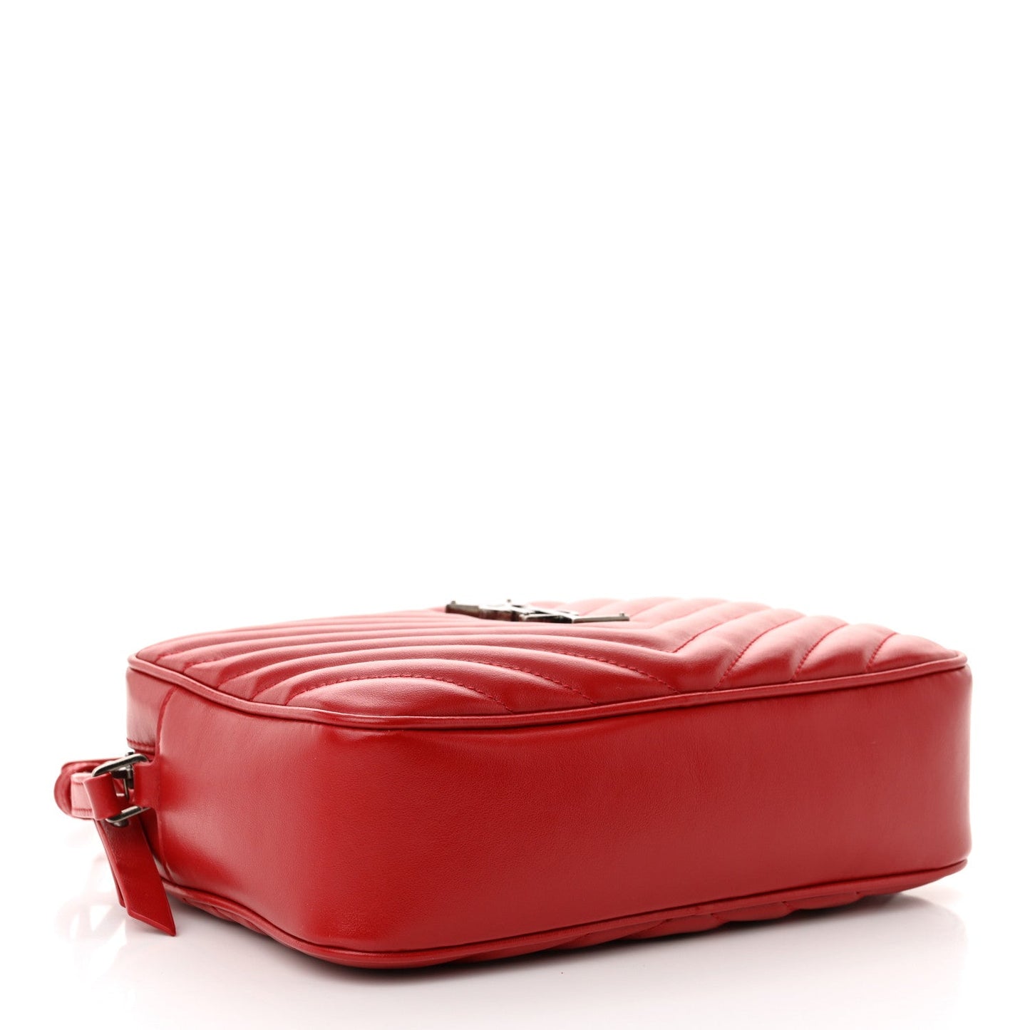 Saint Laurent Calfskin Matelasse Monogram Lou Camera Bag Red